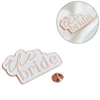 Ginger Ray pin the bride rosé goudkleurig 5 cm | 20 stuks - thumbnail