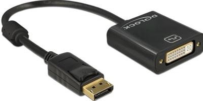 Delock 62601 Adapter DisplayPort 1.2 male > DVI female 4K Passief zwart