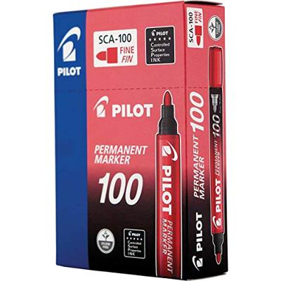 Permanente markeerstift Pilot SCA-100 Rood (12 Stuks) Permanente markeerstift Pilot SCA-100 Rood (12 Stuks)