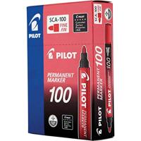 Permanente markeerstift Pilot SCA-100 Rood (12 Stuks) - thumbnail