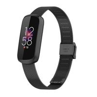 By Qubix - Compatible met Fitbit Luxe - Milanese bandje met klemsluiting - Zwart - Compatible fitbit bandje - thumbnail