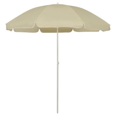 Strandparasol 240 cm zandgeel
