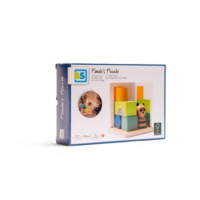 BS Toys panda's puzzel hout vormenspel