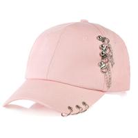 Persoonlijkheid ketting hoepel Baseballpet (roze) - thumbnail