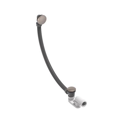 Badoverloopset MAY Incl. Sifon Geborsteld Nickel PVD Badoverloopset MAY Incl. Sifon Geborsteld Nickel PVD