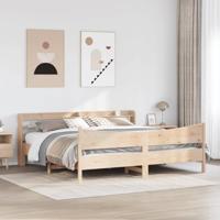 Bedframe met hoofdbord massief grenenhout 180x200 cm - thumbnail