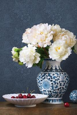 Dutch Wallcoverings British Heritage Bloem - Blauw