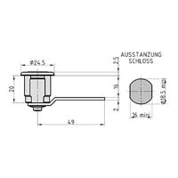 Basi 9000-1347 Hendelslot Zilver - thumbnail