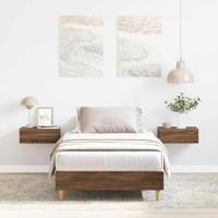 Bedframe zonder matras 90x190 cm spaanplaat bruin eikenkleurig - thumbnail