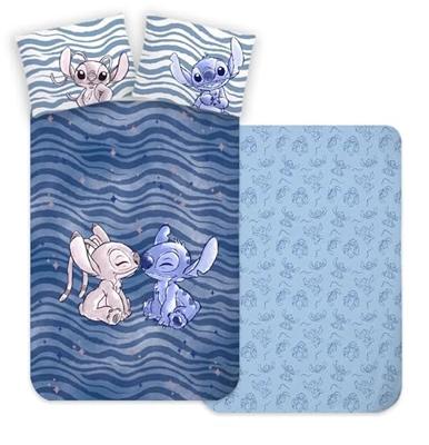 Lilo and Stitch Peuterdekbedovertrek Blue Stripes - 100 x 135 cm - Katoen