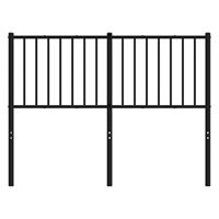 Hoofdbord metaal zwart 125x3x90 cm - thumbnail
