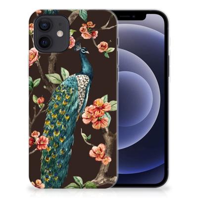 iPhone 12 | 12 Pro (6.1") | TPU Hoesje | Pauw met Bloemen