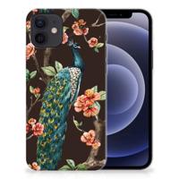 iPhone 12 | 12 Pro (6.1") | TPU Hoesje | Pauw met Bloemen - thumbnail