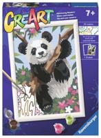 Ravensburger creart schilderen op nummer - speelse panda - thumbnail