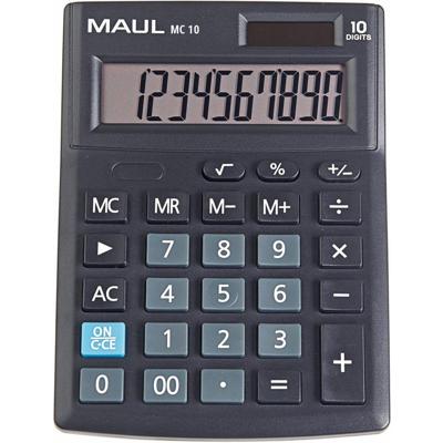Maul MC 10 Bureaurekenmachine Zwart Aantal displayposities: 10 werkt op batterijen, werkt op zonne-energie (b x h x d) 137 x 31 x 103 mm