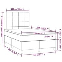 Boxspring met matras stof taupe 120x200 cm - thumbnail