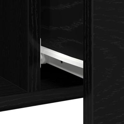 Dressoir met lade Zwart eiken 100 x 36 x 60 cm Bewerkt hout