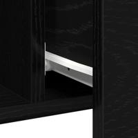 Dressoir met lade Zwart eiken 100 x 36 x 60 cm Bewerkt hout - thumbnail
