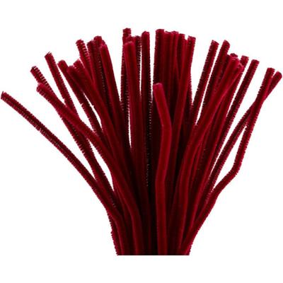 Creativ Company Chenille 6mm x 30cm donkerrood - 50st.