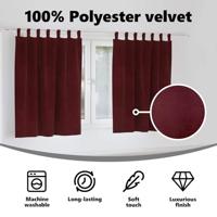 VidaXL Verduisterende gordijnen 2 pcs wijnrood 140 x 140 cm fluweel - thumbnail