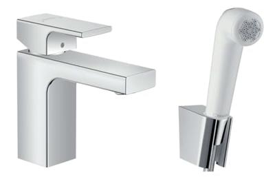 Hansgrohe Wastafelmengkraan Vernis Shape Eengreeps 100 Zinc Met Handdouche en Doucheslang 160 cm Chroom Hansgrohe Wastafelmengkraan Vernis Shape Eengreeps 100 Zinc Met Handdouche en Doucheslang 160 cm Chroom