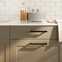 Handvatten 20 st 128 mm roestvrij staal zwart - thumbnail