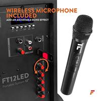 Fenton FT12LED actieve 700W mobiele 12 inch speaker met LED-show - thumbnail