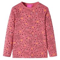 Kinderpyjama met lange mouwen luipaardprint 92 oudroze - thumbnail