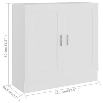 Boekenkast 82,5x30,5x80 cm bewerkt hout wit