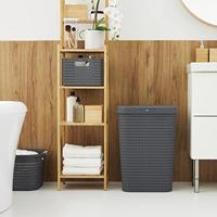 Rotho country wasmand 55l antraciet - thumbnail