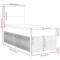 Boxspring met matras stof taupe 90x200 cm - thumbnail