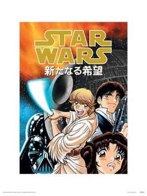 Kunstdruk Star Wars - Anime Assault 30x40cm Kunstdruk Star Wars - Anime Assault 30x40cm
