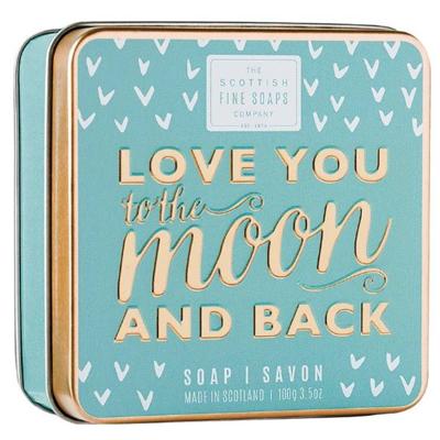 Scottish Fine Soaps Soap in a Tin Sweet Sayings Love You To The Moon And Back 100gr