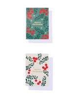 HEMA Kerstkaarten 14.4x10.4cm - 10 stuks - thumbnail