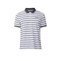 Tenson polo Gian heren katoen wit/blauw - thumbnail