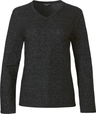 Pyjama trui dames - 24/7 - Lange mouw - Daonkergrijs - Pyjamashirt lange mouw dames - Viscose
