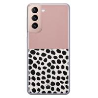 Samsung Galaxy S21 siliconen hoesje - Pink dots - thumbnail