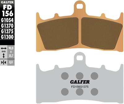 GALFER remblokken "fd156" brake pad fd156 g1375 sintered metal GALFER remblokken "fd156" brake pad fd156 g1375 sintered metal