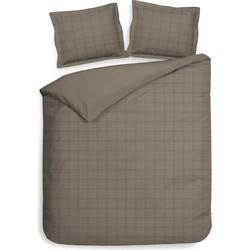 Heckett & Lane Heckett & Lane Diamante Dekbedovertrek 240 Taupe Grey