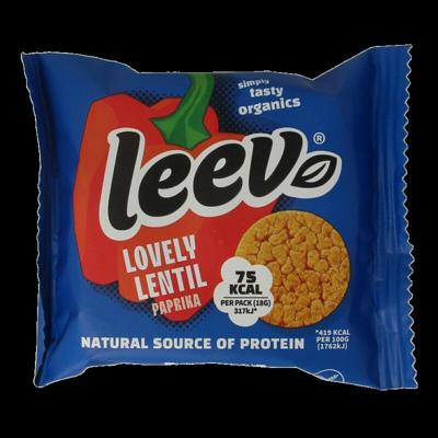 Leev Lovely lentil cakes paprika bio 18 Gram Leev Lovely lentil cakes paprika bio 18 Gram