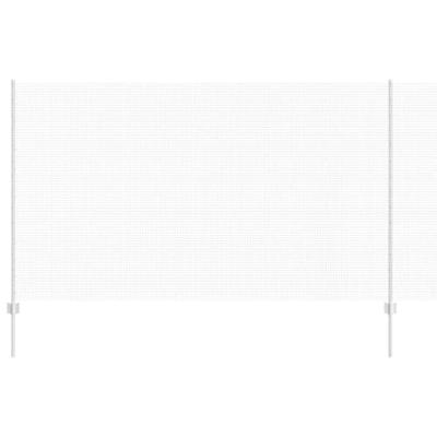 VidaXL Hek met paal zilver 1,4 x 10 m staal