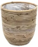 Pot rond ballon streep D24H24 cm Van der Leeden - Van der leeden - thumbnail