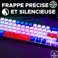 Gamingtoetsenbord - THE G-LAB - KEYZ-HYDRO-BWR/FR - 60% membraan 3 hoofdkleuren Blauw-Wit-Rood - thumbnail