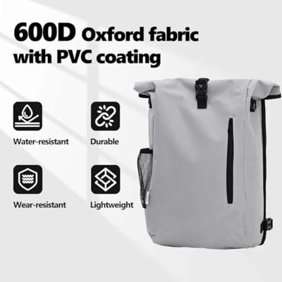 VidaXL Fietstas grijs 31 x 13 x 58 cm polyester