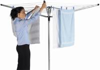 Brabantia Topspinner Droogmolen 50 m Drooglijn + Grondanker Metallic Grey - thumbnail