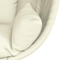 Hangstoel met standaard stof en staal beige - thumbnail