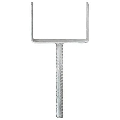 VidaXL Grondankers 6 st 12x6x30 cm gegalvaniseerd staal zilverkleurig