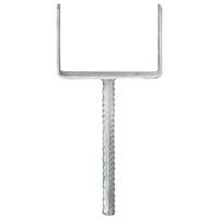 VidaXL Grondankers 6 st 14x6x30 cm gegalvaniseerd staal zilverkleurig - thumbnail