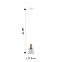 Paulmann Neordic Ylvie 79745 Hanglamp LED E27 20 W Hout, Helder - thumbnail