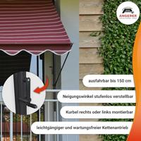 Angerer Klemluifel (donkerbruine, beige strepen, 200 cm breit) - thumbnail